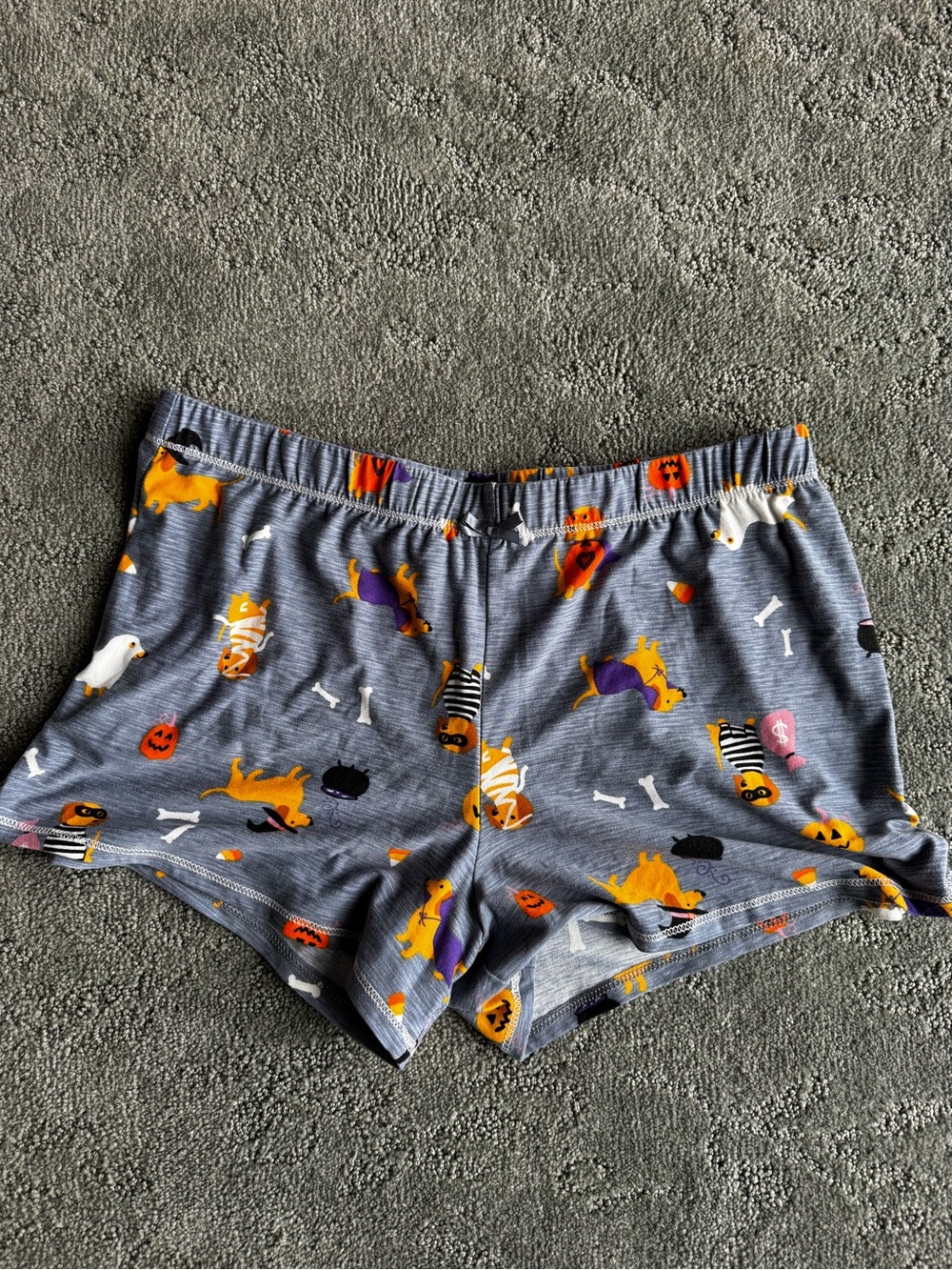 Halloween dachshund PJ shorts